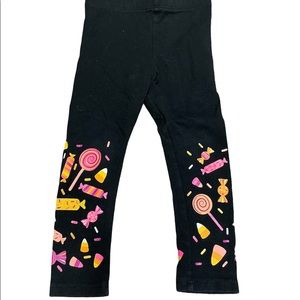 2/$10⬅️ Black leggings Halloween Candy size 2T